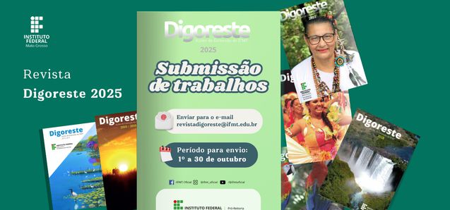 Proex abre prazo para submissão de trabalhos na 8ª edição da Revista Digoreste